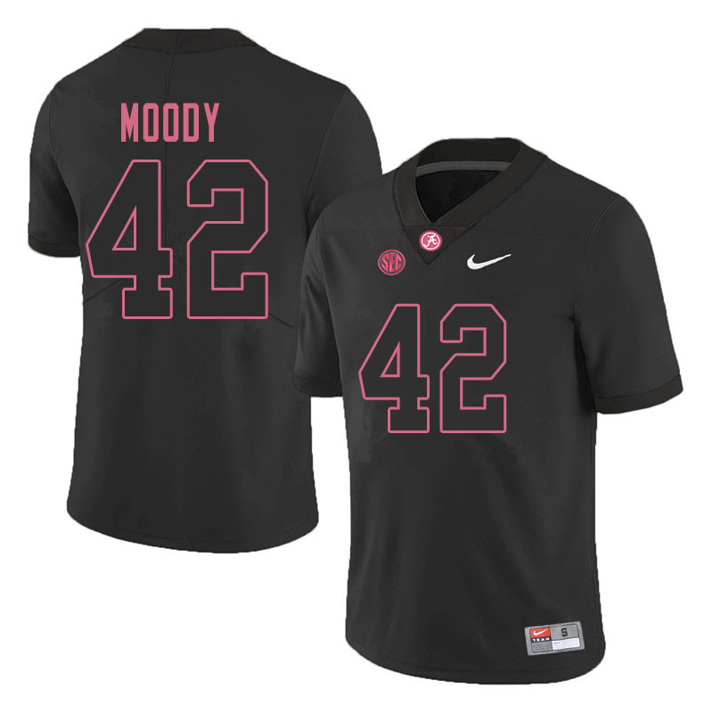 Men #42 Jaylen Moody Alabama Crimson Tide College Football Jerseys Sale-Blackout - Click Image to Close